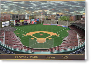 Fenway Park 1927 - Greeting Card