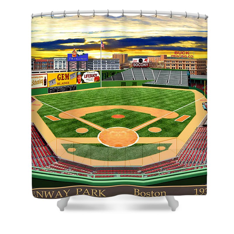 Fenway Park 1934 - Shower Curtain