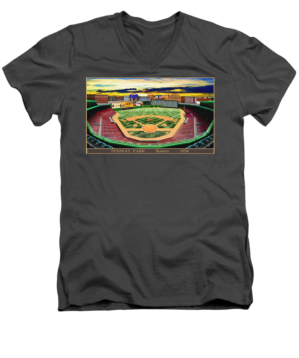 Fenway Park 1934 - Men's V-Neck T-Shirt