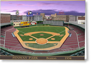 Fenway Park 1934 - Greeting Card