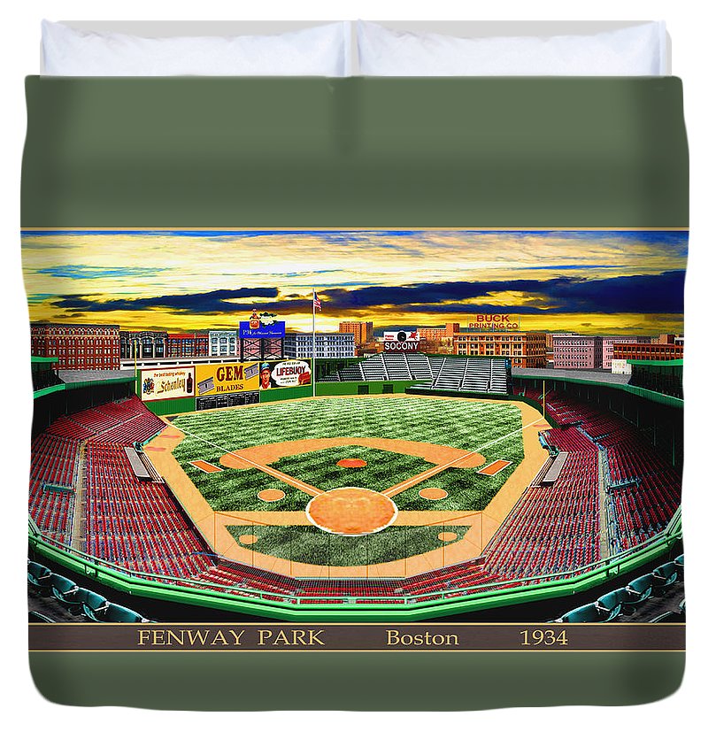 Fenway Park 1934 - Duvet Cover