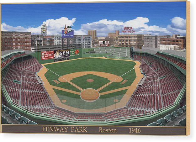 Fenway Park 1946 - Wood Print