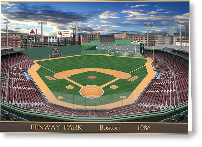 Fenway Park 1986 - Greeting Card