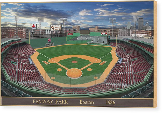 Fenway Park 1986 - Wood Print