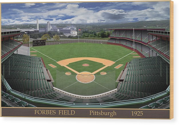 Forbes Field 1925 - Wood Print
