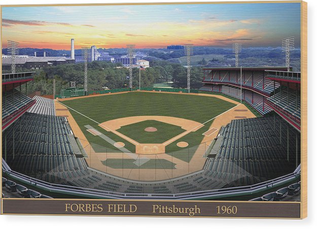 Forbes Field 1960 - Wood Print