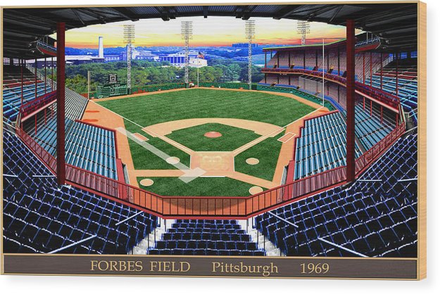 Forbes Field 1969 - Wood Print
