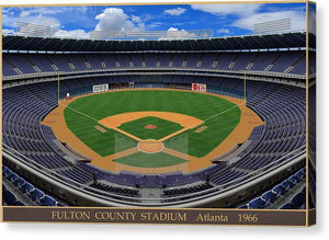 Fulton County Stadium 1966 - Canvas Print