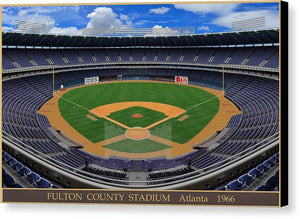 Fulton County Stadium 1966 - Canvas Print