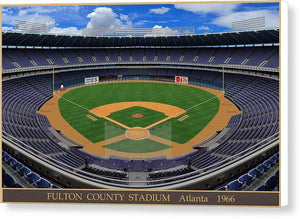 Fulton County Stadium 1966 - Canvas Print