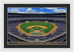 Fulton County Stadium 1966 - Framed Print