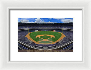 Fulton County Stadium 1966 - Framed Print