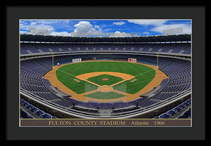 Fulton County Stadium 1966 - Framed Print