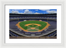 Load image into Gallery viewer, Fulton County Stadium 1966 - Framed Print
