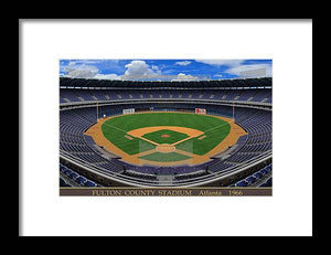 Fulton County Stadium 1966 - Framed Print