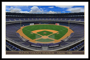 Fulton County Stadium 1966 - Framed Print