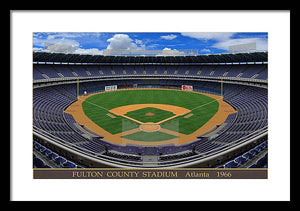 Fulton County Stadium 1966 - Framed Print