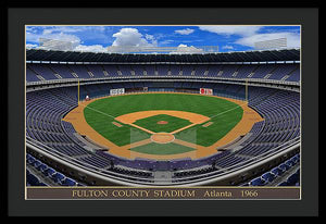 Fulton County Stadium 1966 - Framed Print