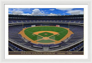 Fulton County Stadium 1966 - Framed Print