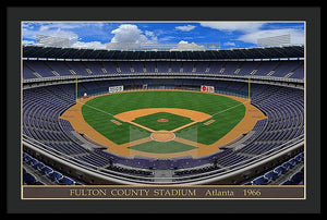 Fulton County Stadium 1966 - Framed Print