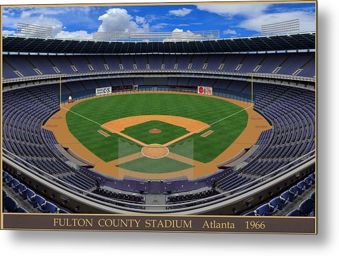Fulton County Stadium 1966 - Metal Print
