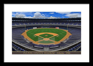 Fulton County Stadium 1966 - Framed Print