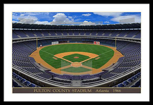 Fulton County Stadium 1966 - Framed Print