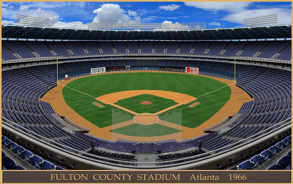 Fulton County Stadium 1966 - Art Print – classicballpark.com