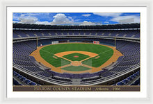 Load image into Gallery viewer, Fulton County Stadium 1966 - Framed Print
