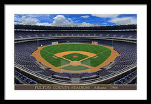 Load image into Gallery viewer, Fulton County Stadium 1966 - Framed Print
