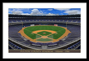 Fulton County Stadium 1966 - Framed Print