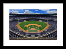 Load image into Gallery viewer, Fulton County Stadium 1966 - Framed Print
