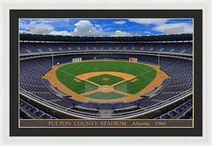 Fulton County Stadium 1966 - Framed Print