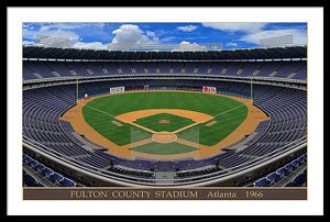 Fulton County Stadium 1966 - Framed Print