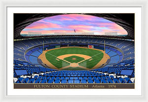 Fulton County Stadium 1974 - Framed Print