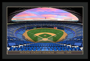 Fulton County Stadium 1974 - Framed Print