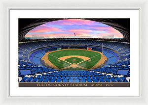 Fulton County Stadium 1974 - Framed Print