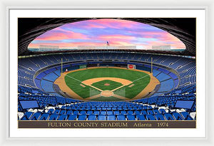 Fulton County Stadium 1974 - Framed Print