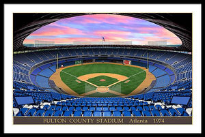 Fulton County Stadium 1974 - Framed Print