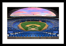 Load image into Gallery viewer, Fulton County Stadium 1974 - Framed Print
