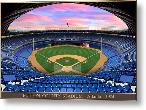 Fulton County Stadium 1974 - Metal Print