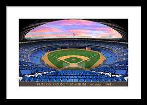 Fulton County Stadium 1974 - Framed Print