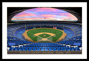 Fulton County Stadium 1974 - Framed Print