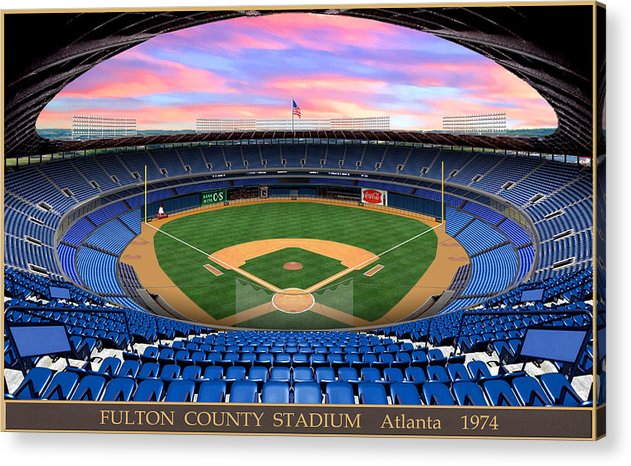 Fulton County Stadium 1974 - Acrylic Print
