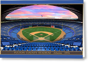 Fulton County Stadium 1974 - Greeting Card