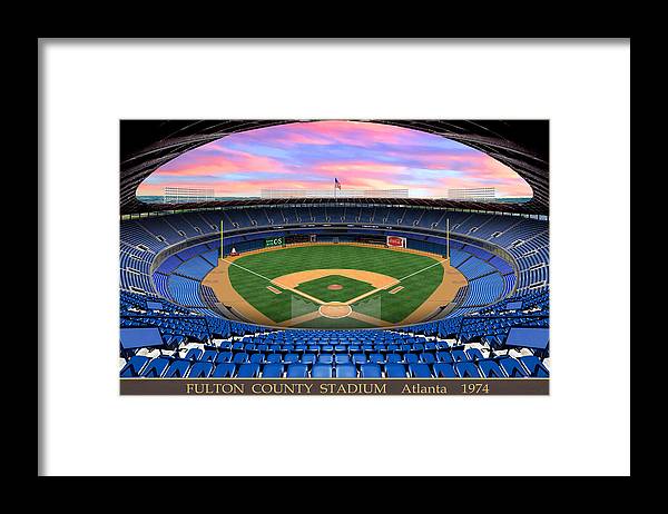 Fulton County Stadium 1974 - Framed Print