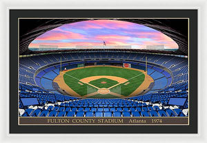 Fulton County Stadium 1974 - Framed Print