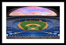 Load image into Gallery viewer, Fulton County Stadium 1974 - Framed Print
