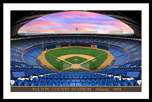 Fulton County Stadium 1974 - Framed Print