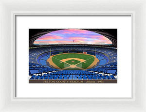 Fulton County Stadium 1974 - Framed Print